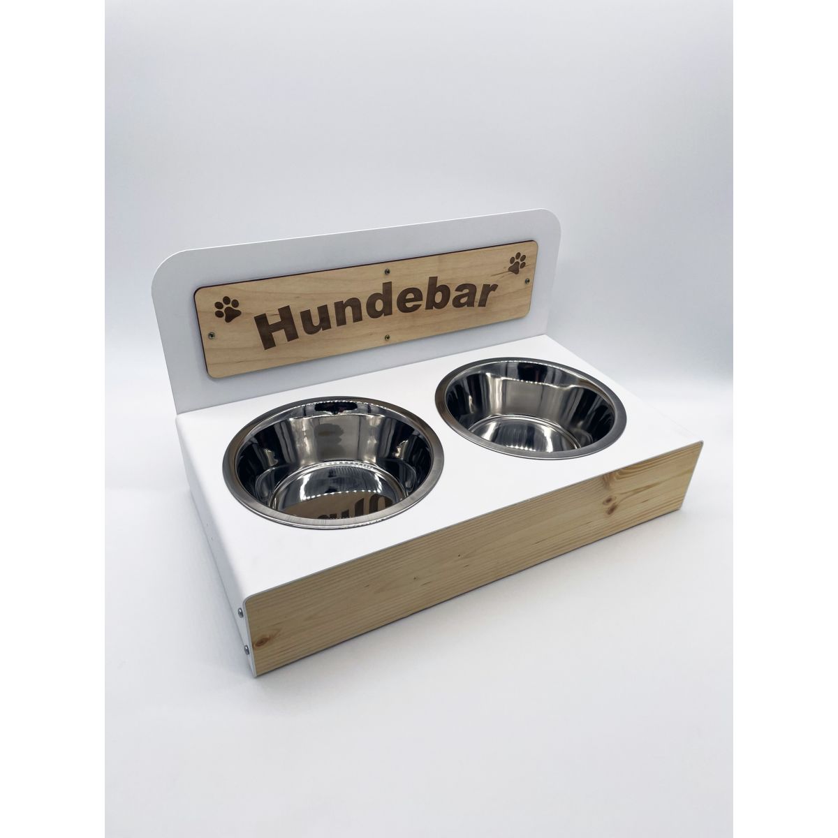 Hunter - Bar mit 2 Edelstahlnäpfen Basic - Accessoire pour chien -  Edelstahl | 2 x 1,8 l - max. 40 cm